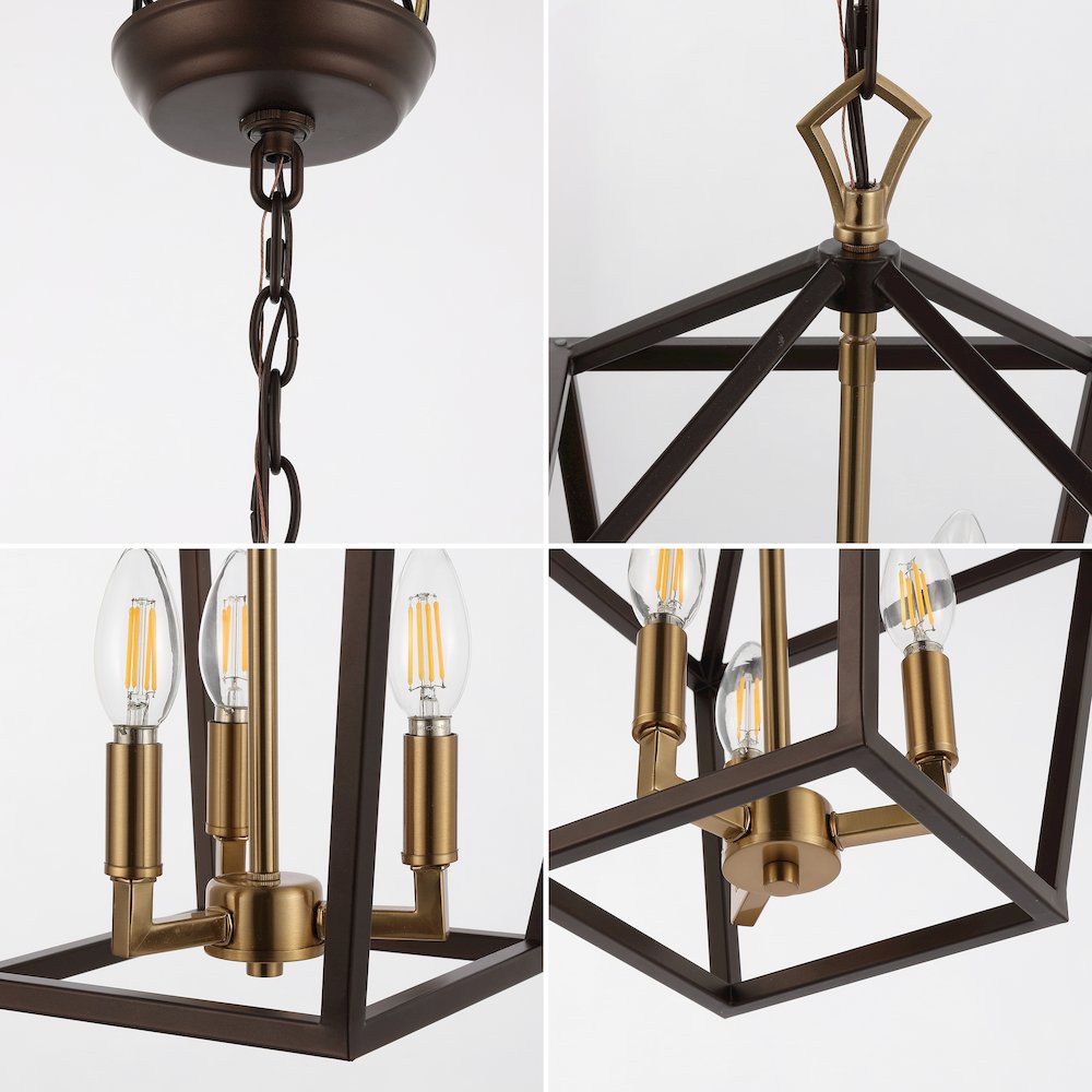 Ojai Iron Classic Modern Lantern Led Pendant. Picture 5
