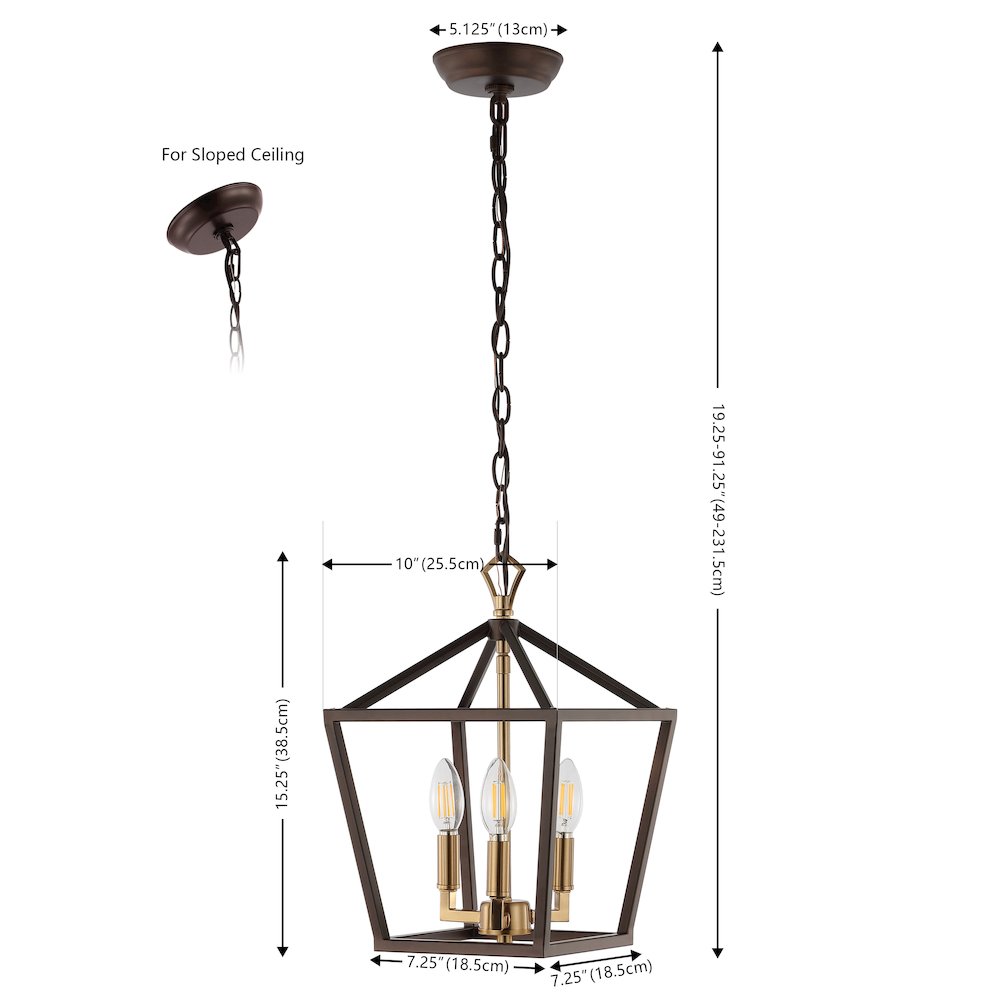 Ojai Iron Classic Modern Lantern Led Pendant. Picture 9