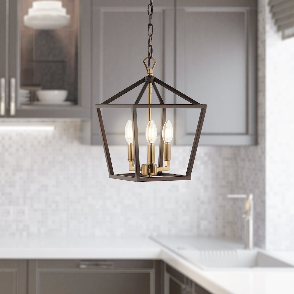 Ojai Iron Classic Modern Lantern Led Pendant. Picture 2
