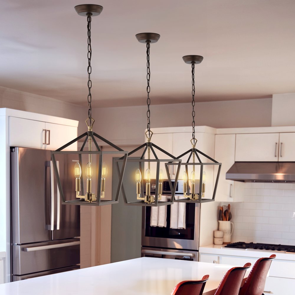 Ojai Iron Classic Modern Lantern Led Pendant. Picture 3