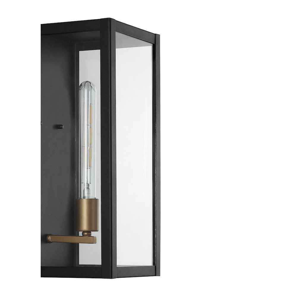 Berlin Iron/Glass Modern Industrial Led Outdoor Lantern. Picture 3
