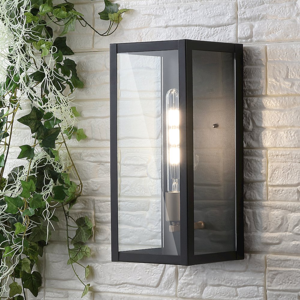 Berlin Iron/Glass Modern Industrial Led Outdoor Lantern. Picture 9