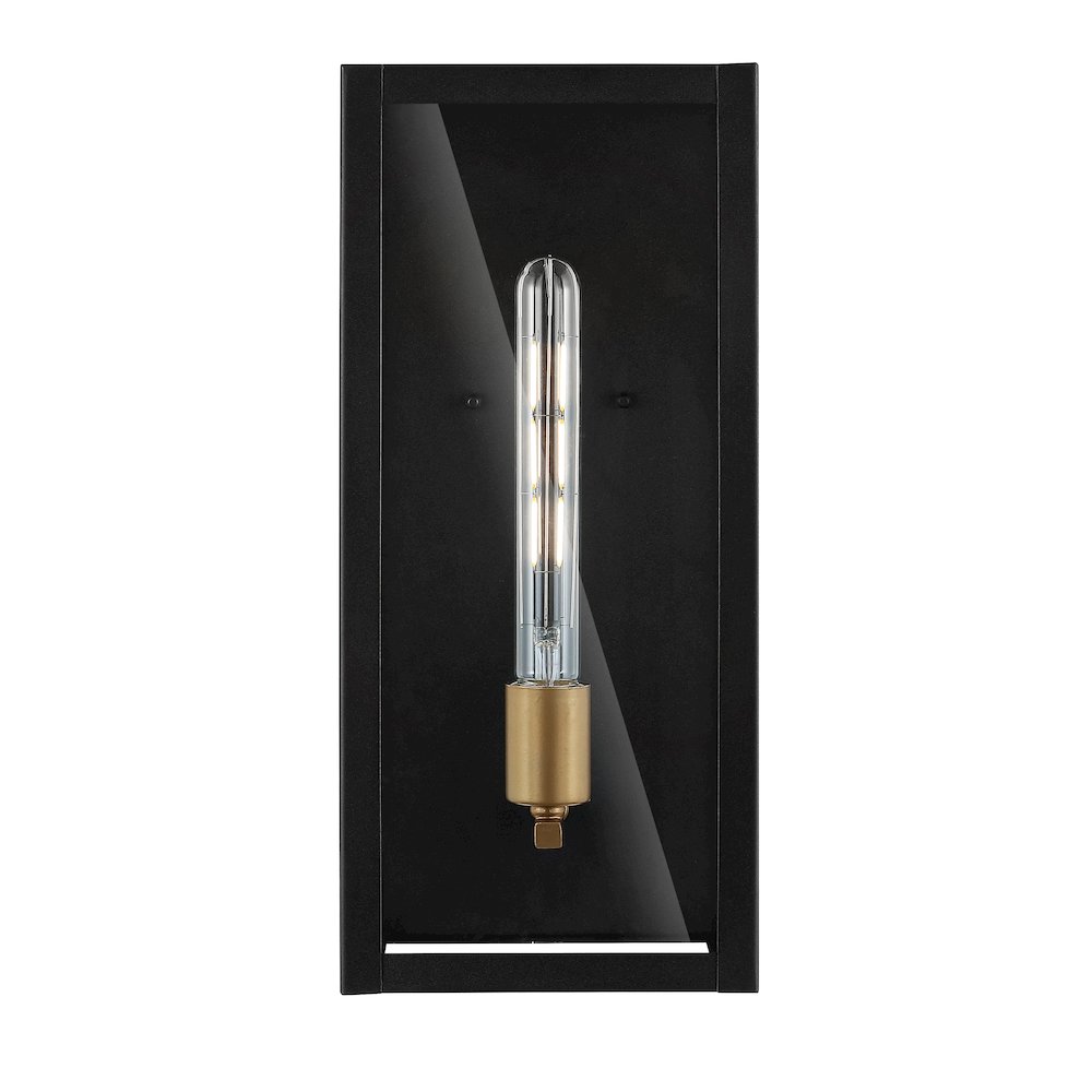 Berlin Iron/Glass Modern Industrial Led Outdoor Lantern. Picture 1