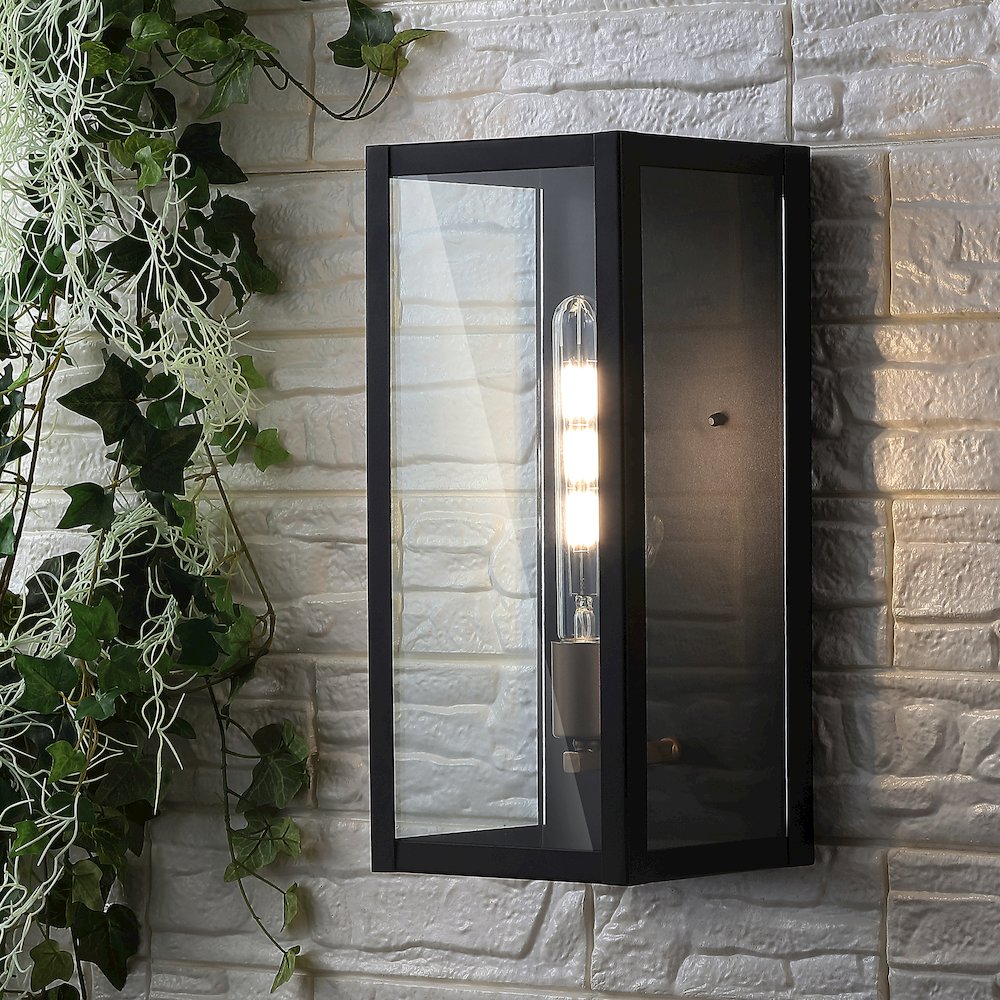 Berlin Iron/Glass Modern Industrial Led Outdoor Lantern. Picture 6