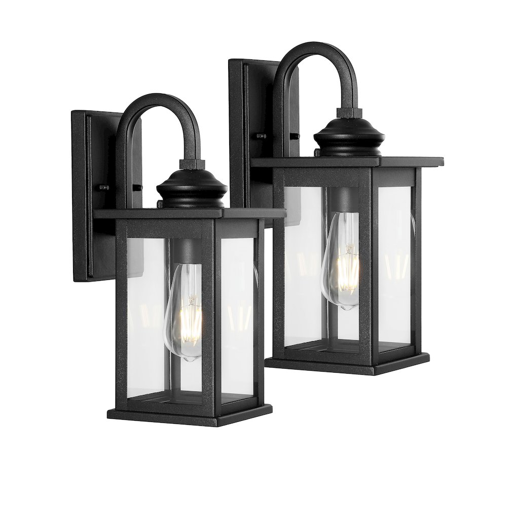 Cary Iron/Glass Traditional Modern Led Outdoor Lantern (Set Of 2). Picture 9