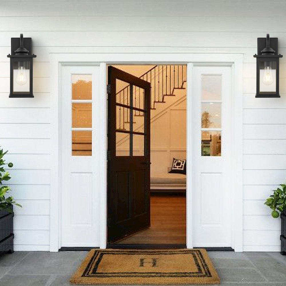 Cary Iron/Glass Traditional Modern Led Outdoor Lantern (Set Of 2). Picture 6