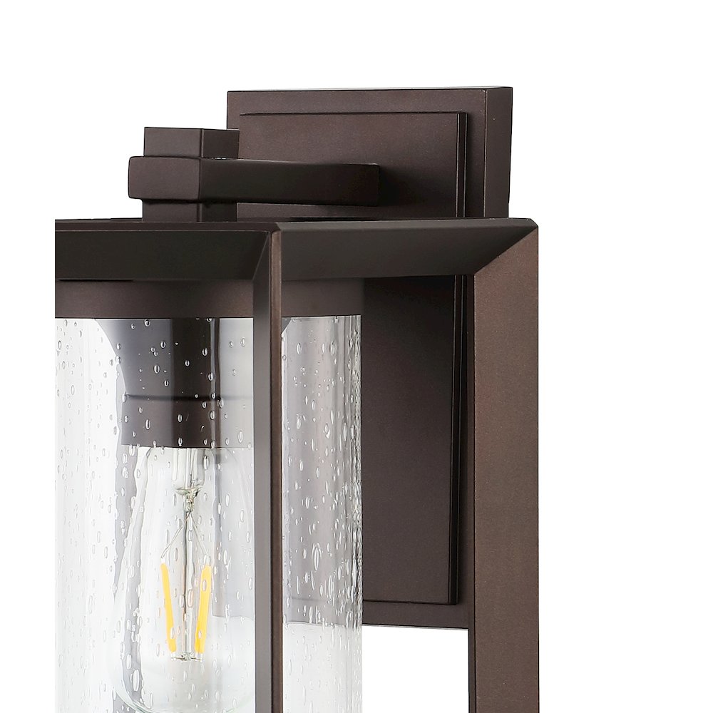 Vaughn Iron/Glass Modern Rustic Cube Led Outdoor Lantern (Set Of 2). Picture 3