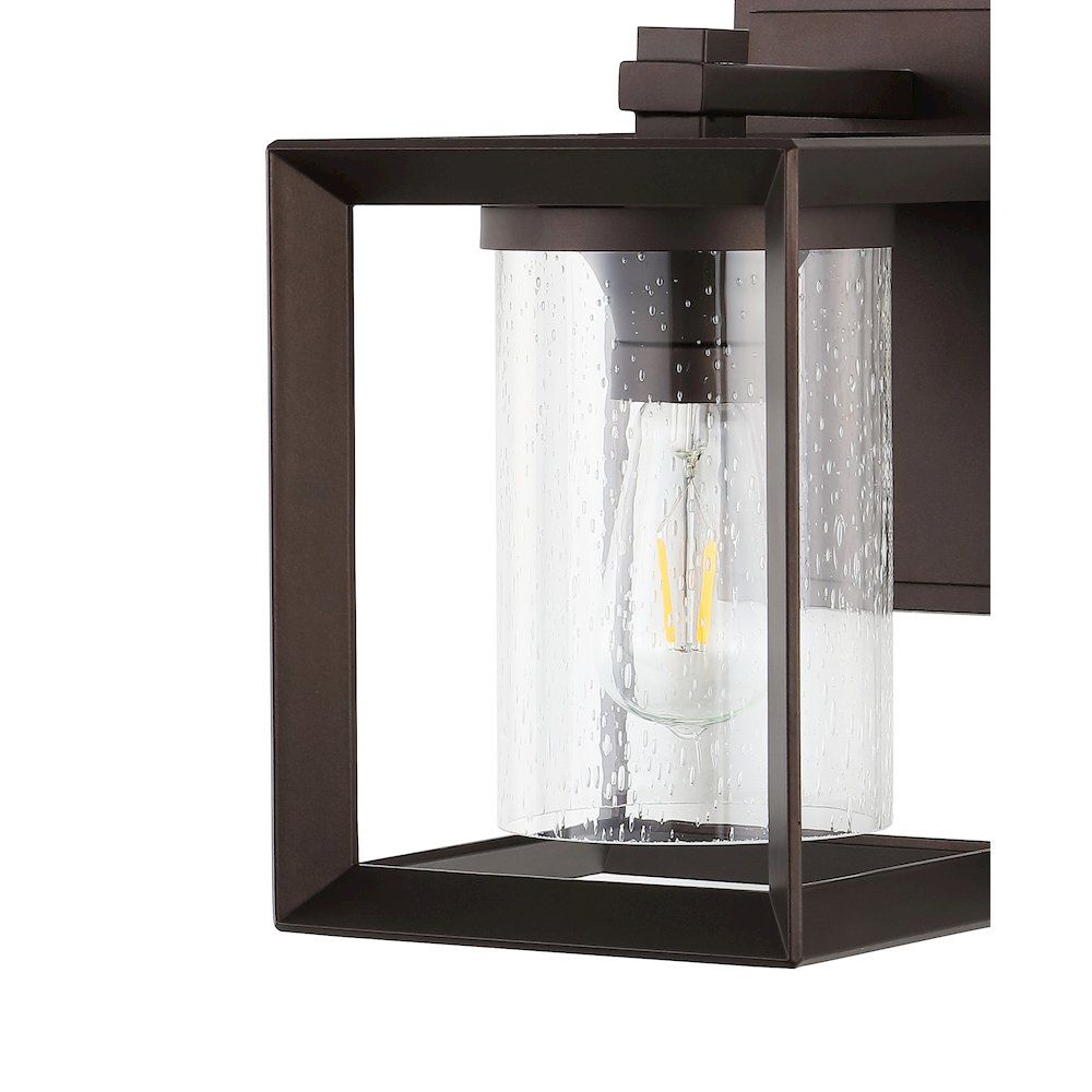 Vaughn Iron/Glass Modern Rustic Cube Led Outdoor Lantern (Set Of 2). Picture 2