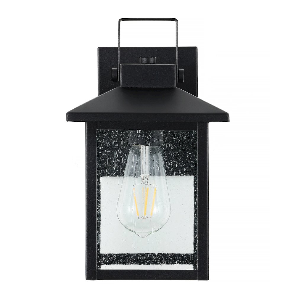 Bungalow Iron/Seeded Glass Rustic Traditionl Led Outdoor Lantern (Set Of 2). Picture 2