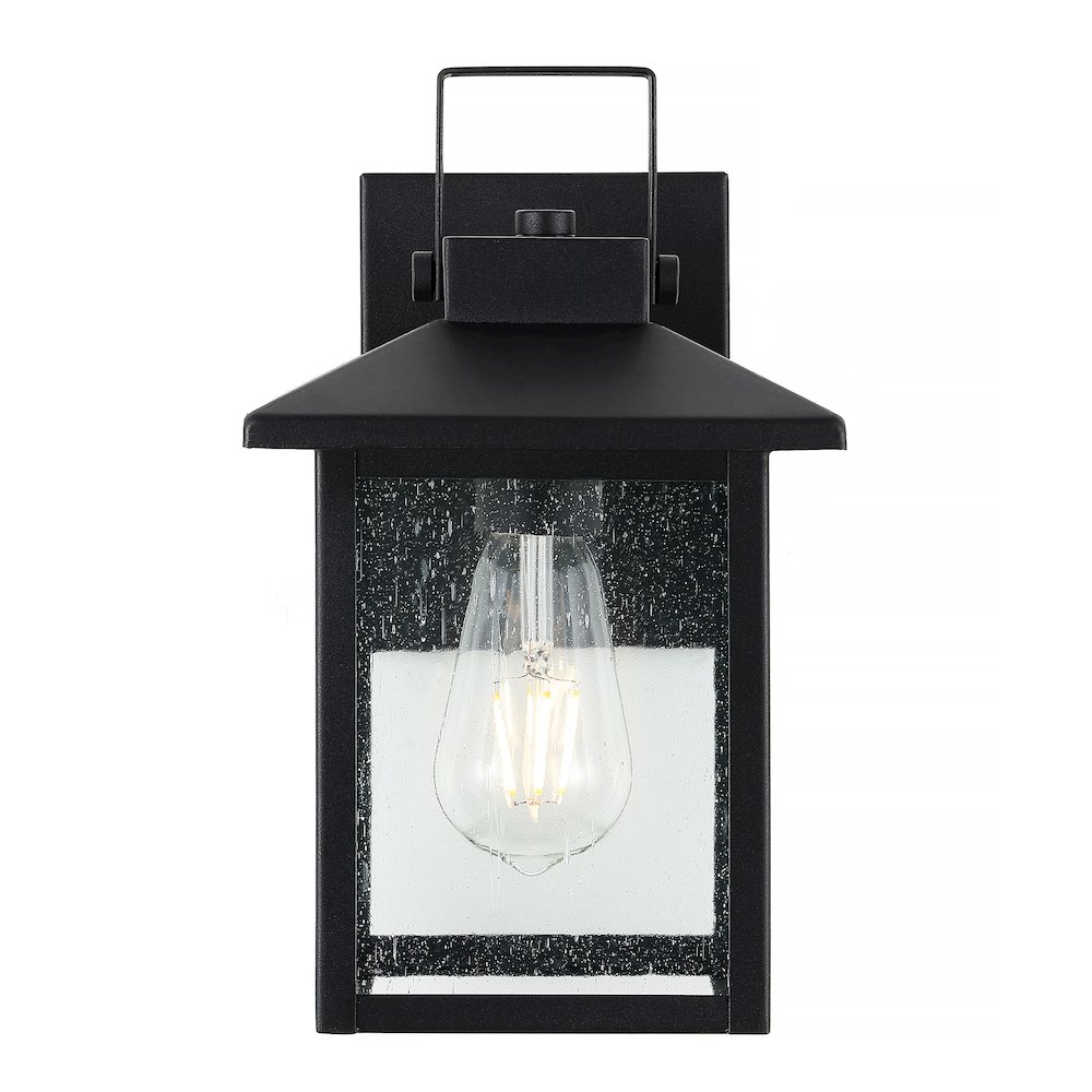 Bungalow Iron/Seeded Glass Rustic Traditionl Led Outdoor Lantern (Set Of 2). Picture 1
