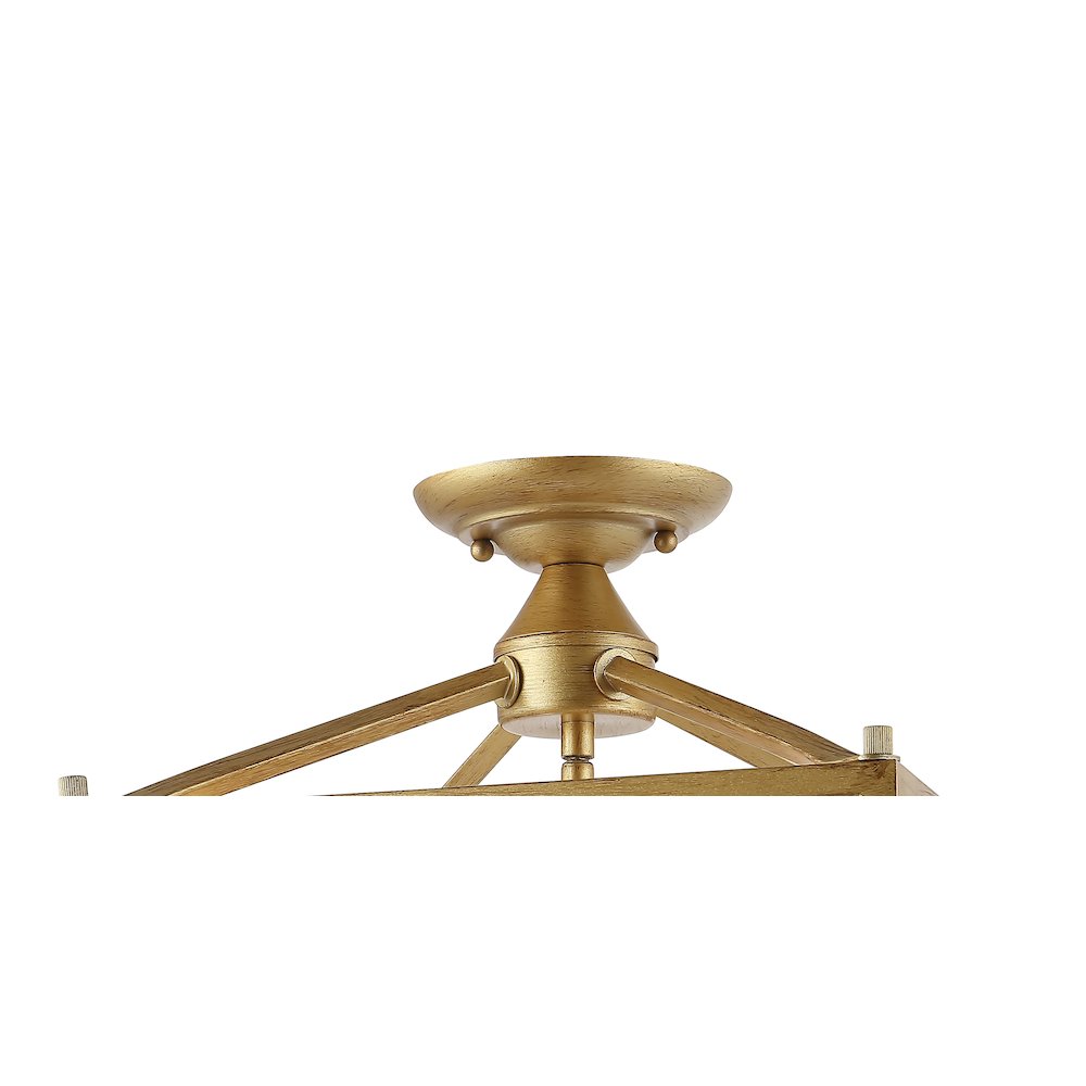 Plains Mini Lantern Iron Modern Farmhouse Led Flush Mount. Picture 4