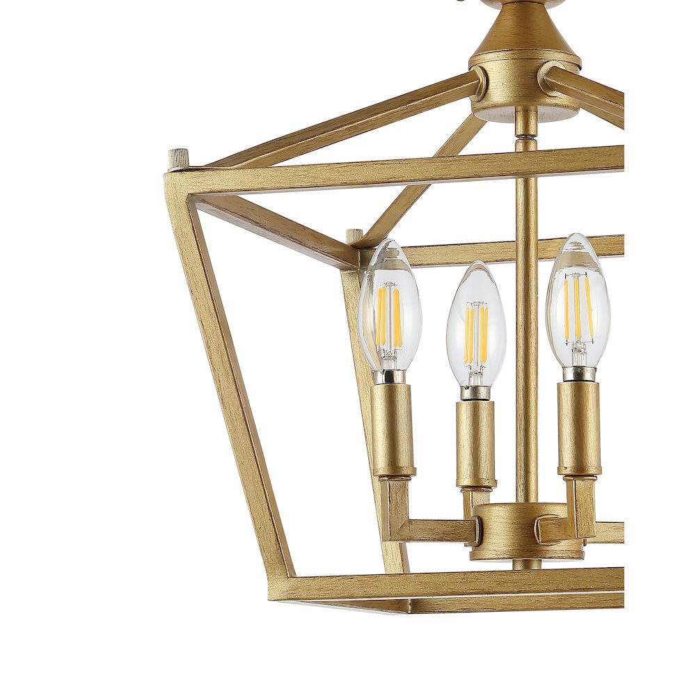 Plains Mini Lantern Iron Modern Farmhouse Led Flush Mount. Picture 3