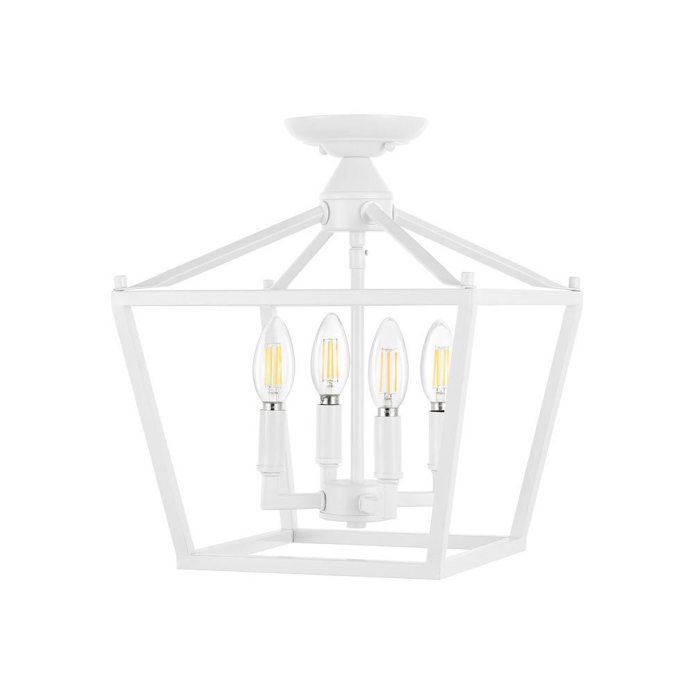 Plains 4-Light Iron Modern Farmhouse Led Flush Mount. Picture 4