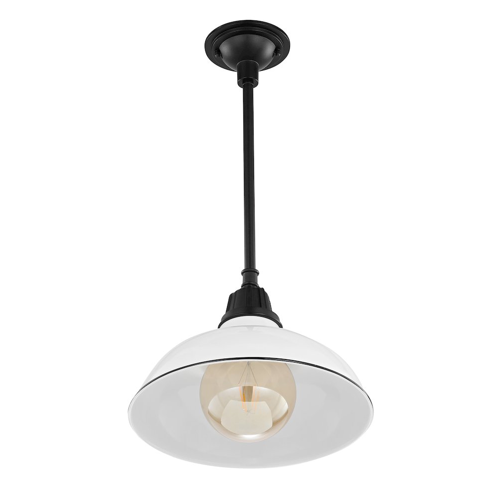 Jasper Farmhouse Industrial Indoor/Outdoor Iron Led Pendant. Picture 2
