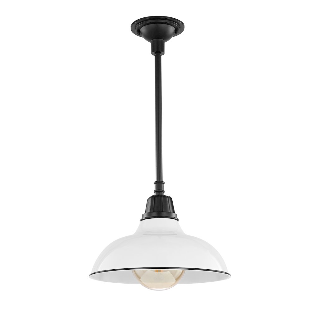 Jasper Farmhouse Industrial Indoor/Outdoor Iron Led Pendant. Picture 3