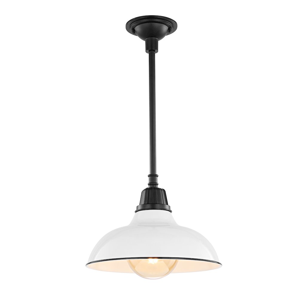 Jasper Farmhouse Industrial Indoor/Outdoor Iron Led Pendant. Picture 1