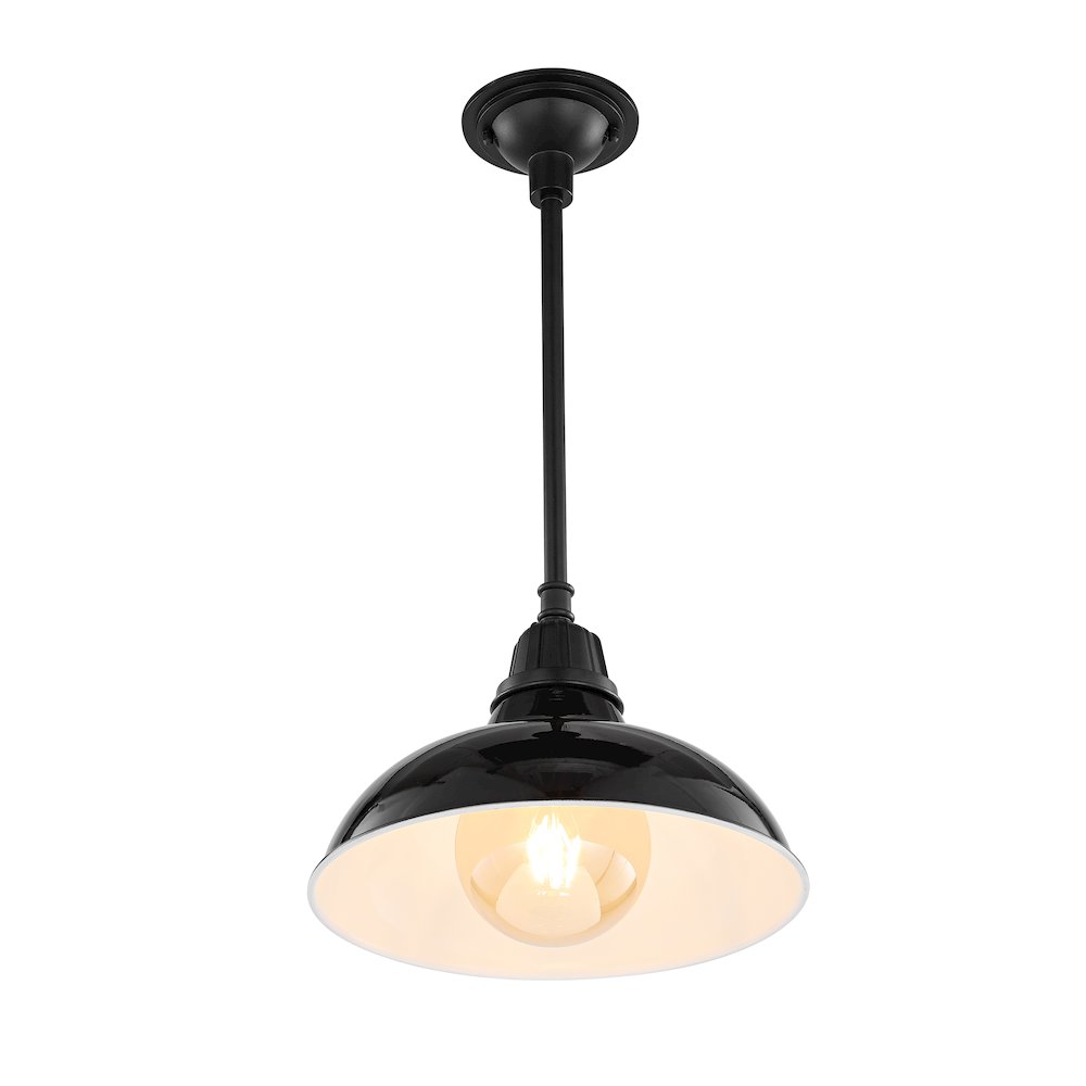 Jasper Farmhouse Industrial Indoor/Outdoor Iron Led Pendant. Picture 5