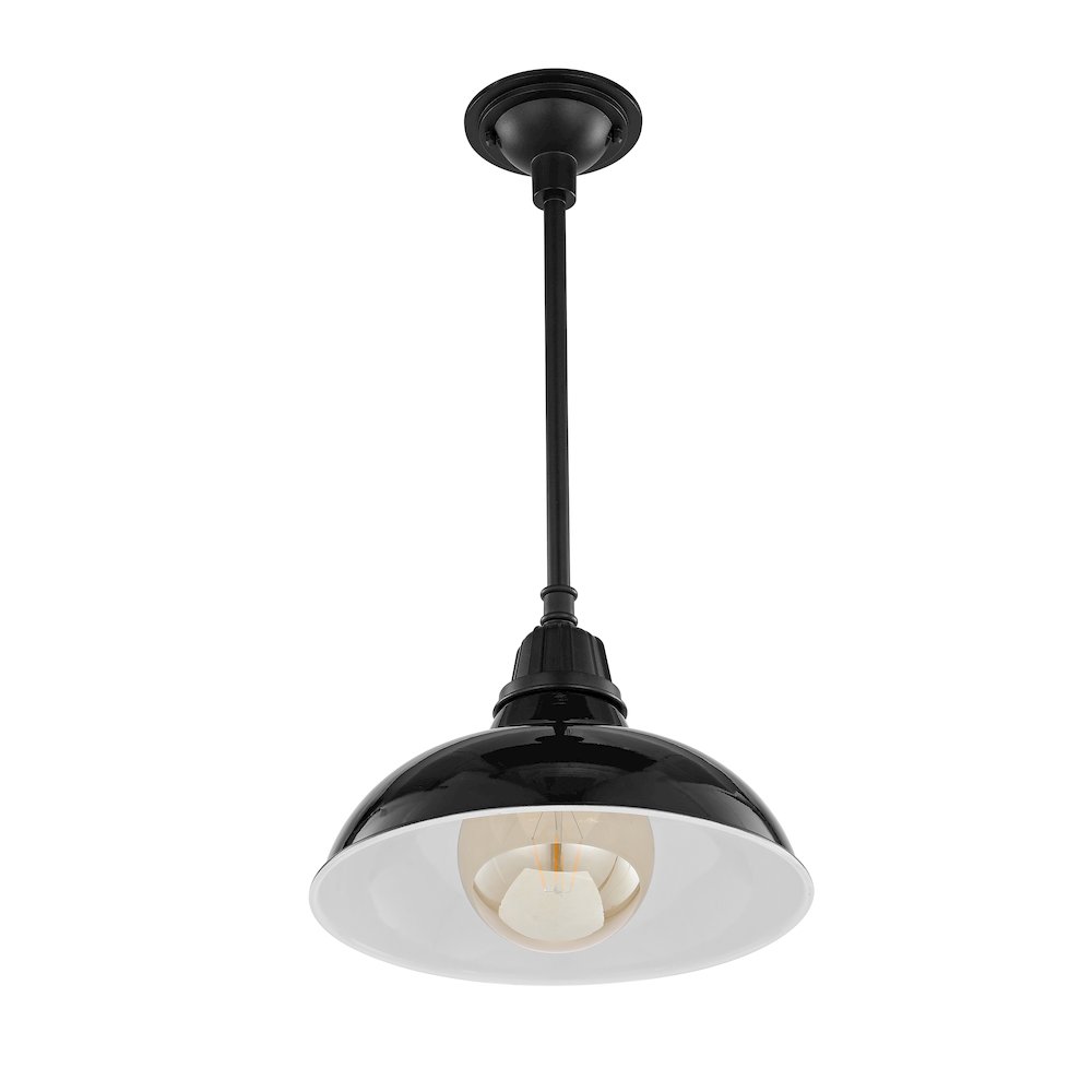 Jasper Farmhouse Industrial Indoor/Outdoor Iron Led Pendant. Picture 2