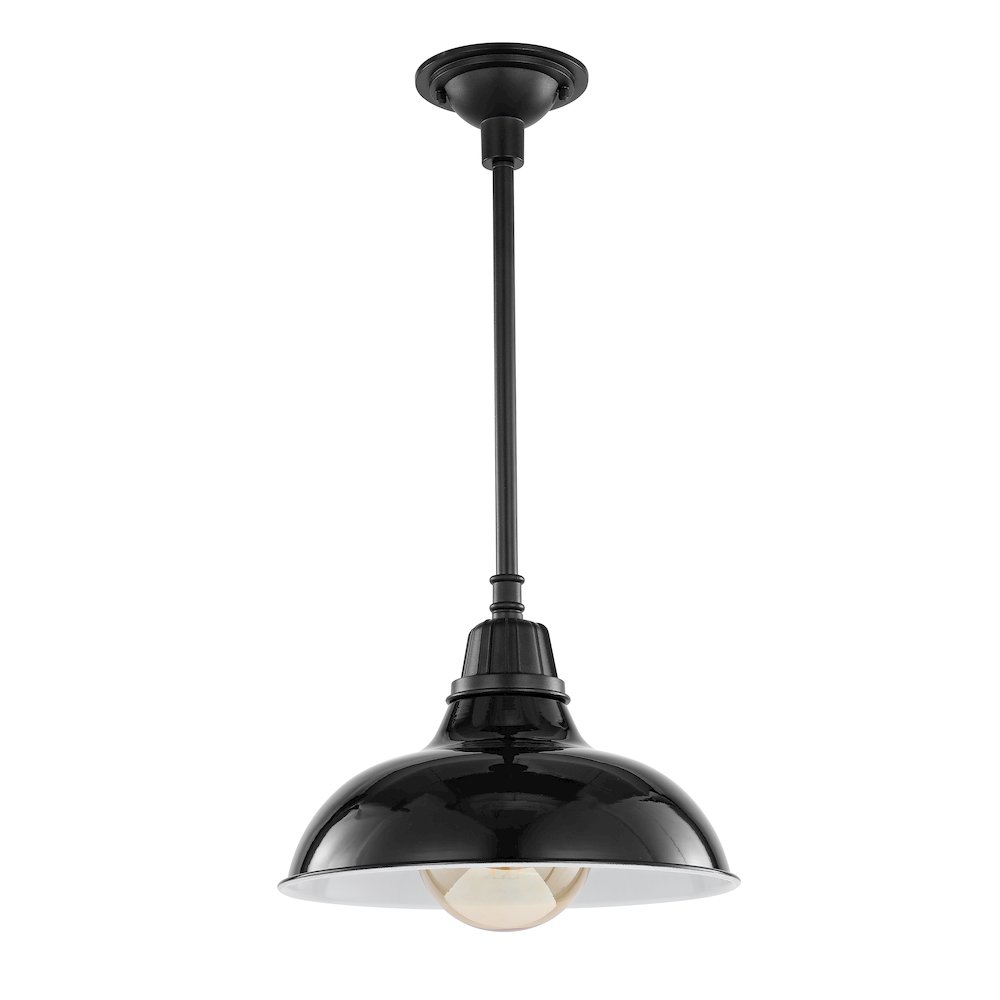Jasper Farmhouse Industrial Indoor/Outdoor Iron Led Pendant. Picture 3