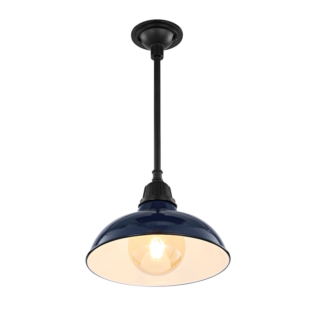 Jasper Farmhouse Industrial Indoor/Outdoor Iron Led Pendant. Picture 5