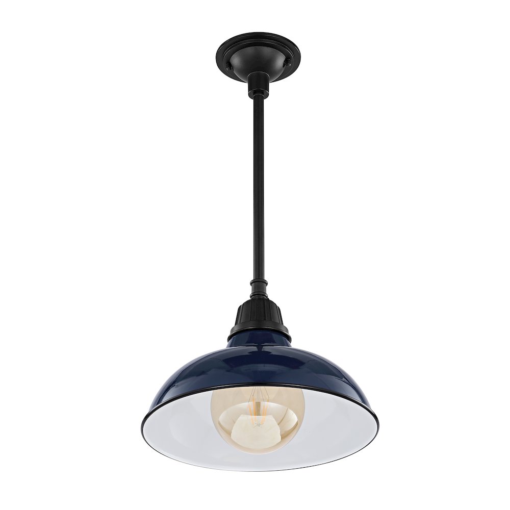 Jasper Farmhouse Industrial Indoor/Outdoor Iron Led Pendant. Picture 2