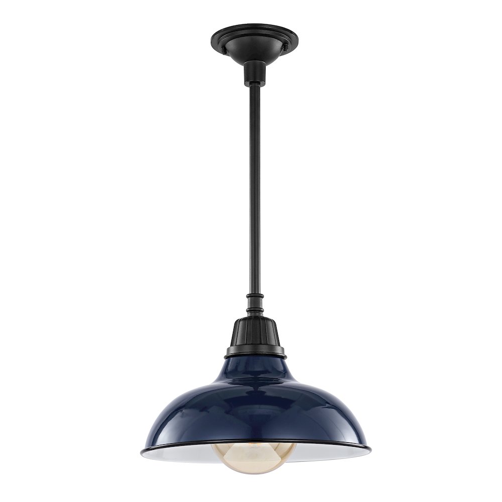 Jasper Farmhouse Industrial Indoor/Outdoor Iron Led Pendant. Picture 3