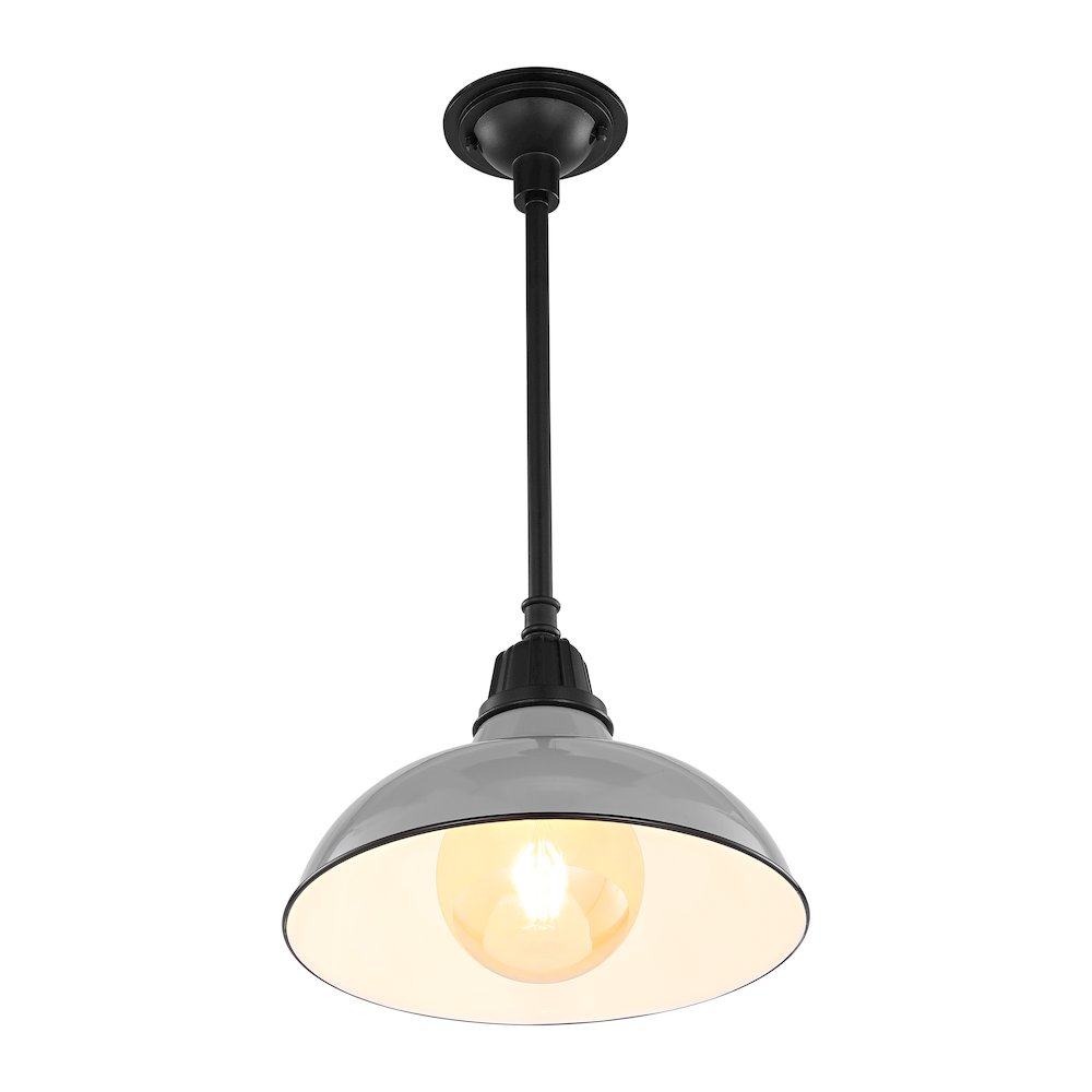 Jasper Farmhouse Industrial Indoor/Outdoor Iron Led Pendant. Picture 5