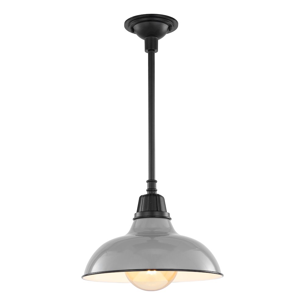 Jasper Farmhouse Industrial Indoor/Outdoor Iron Led Pendant. Picture 1