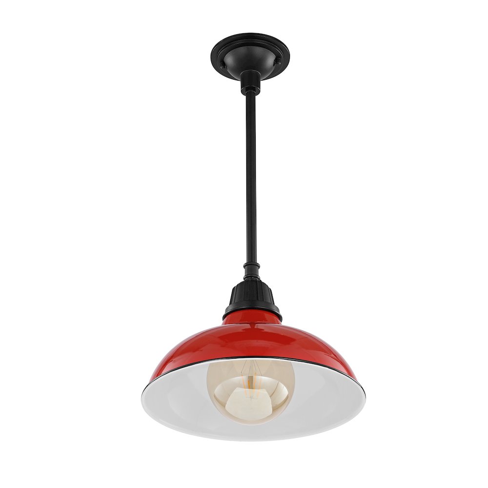 Jasper Farmhouse Industrial Indoor/Outdoor Iron Led Pendant. Picture 2