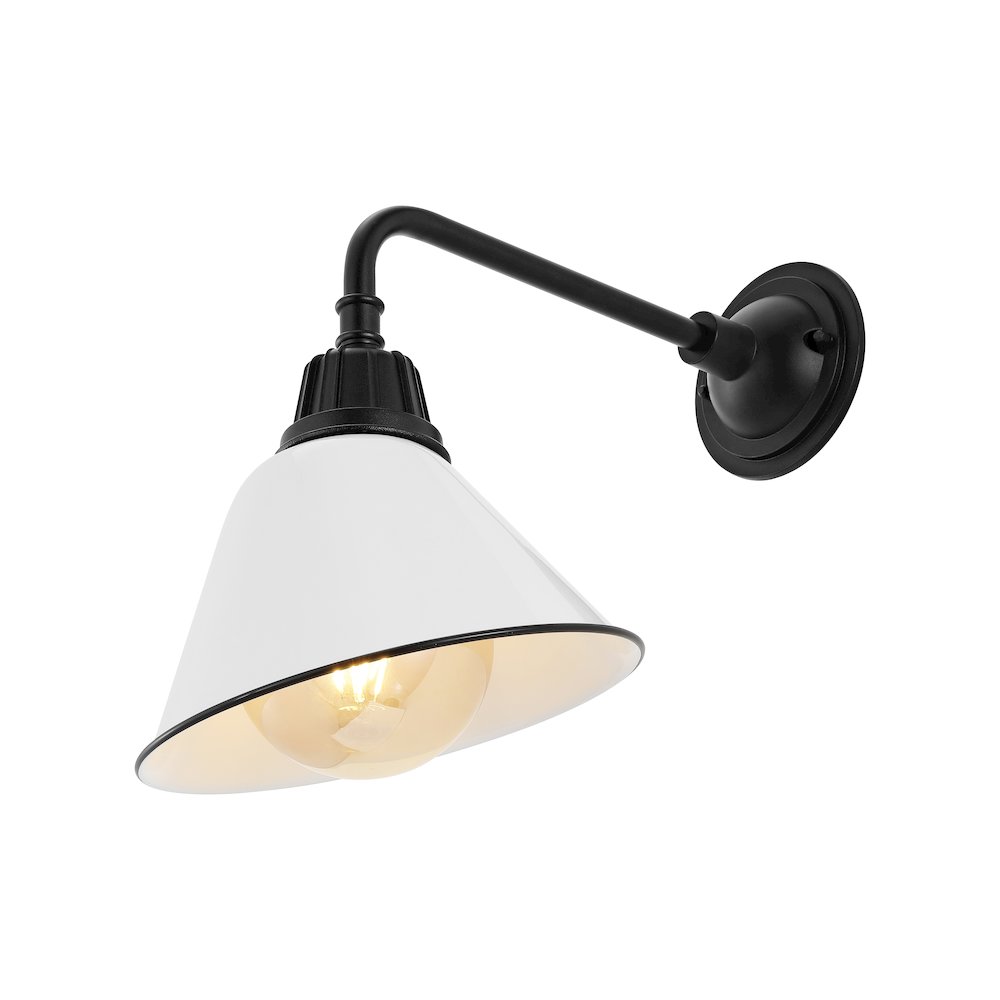 Industrial Indoor/Outdoor Iron Led Gooseneck Arm Outdoor Sconce. Picture 3