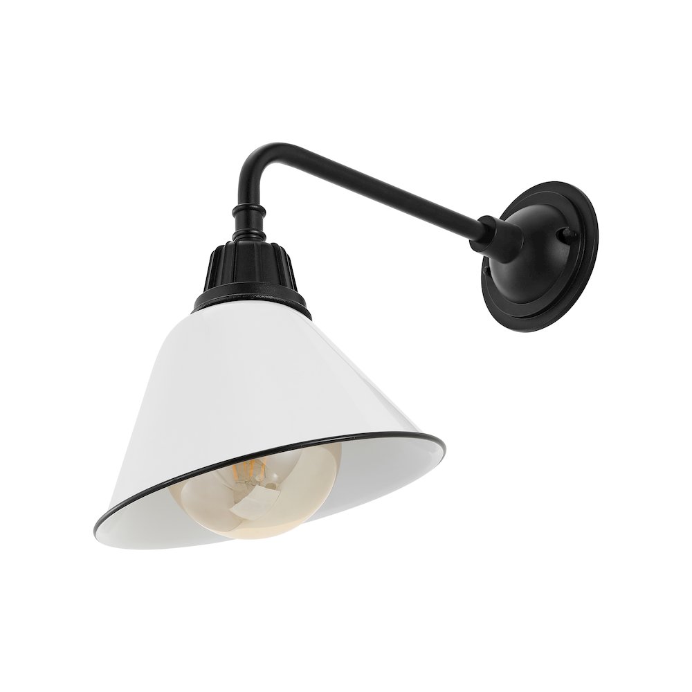 Industrial Indoor/Outdoor Iron Led Gooseneck Arm Outdoor Sconce. Picture 1