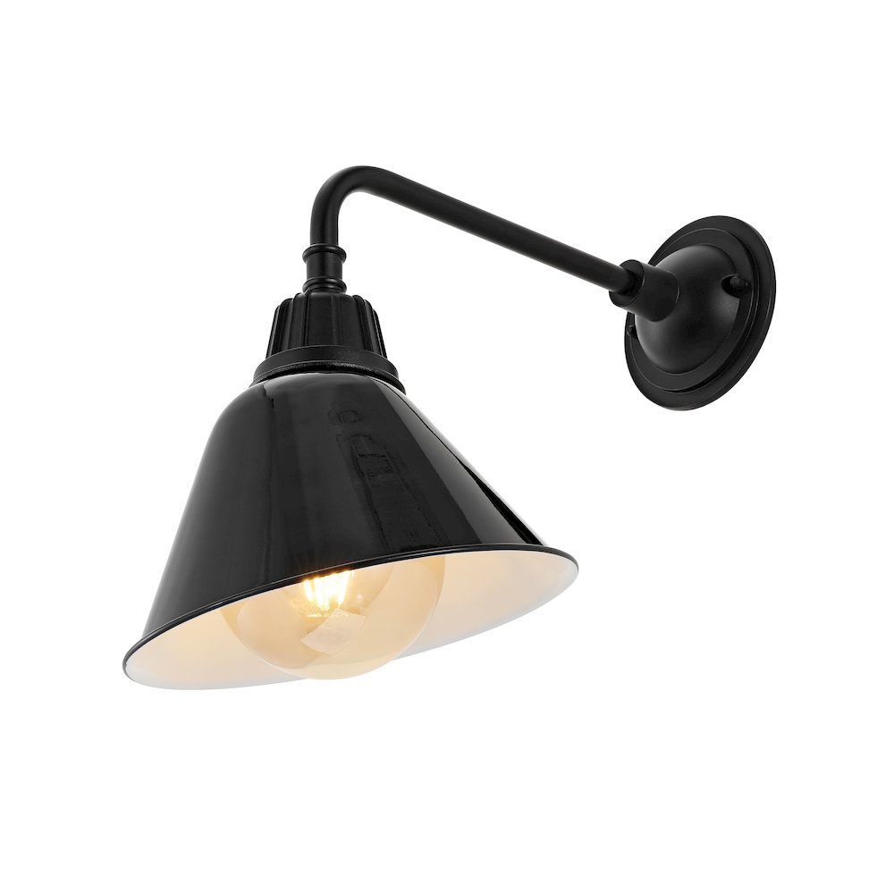 Industrial Indoor/Outdoor Iron Led Gooseneck Arm Outdoor Sconce. Picture 3