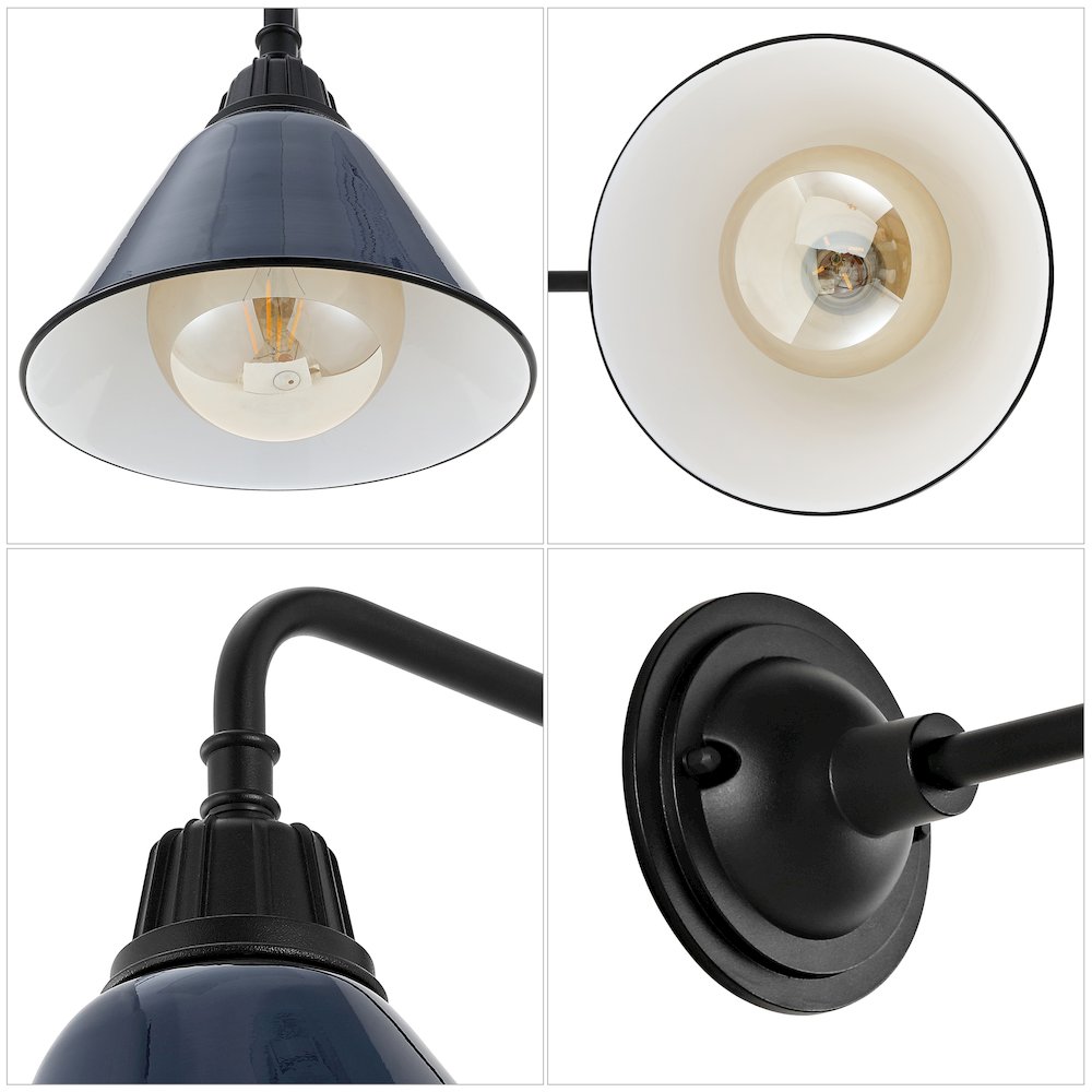 Industrial Indoor/Outdoor Iron Led Gooseneck Arm Outdoor Sconce. Picture 2