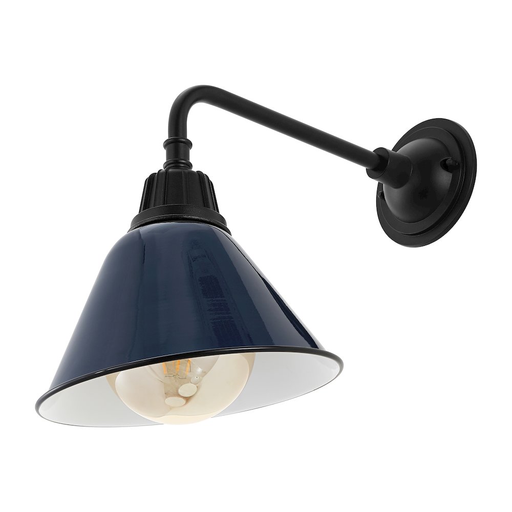 Industrial Indoor/Outdoor Iron Led Gooseneck Arm Outdoor Sconce. Picture 1