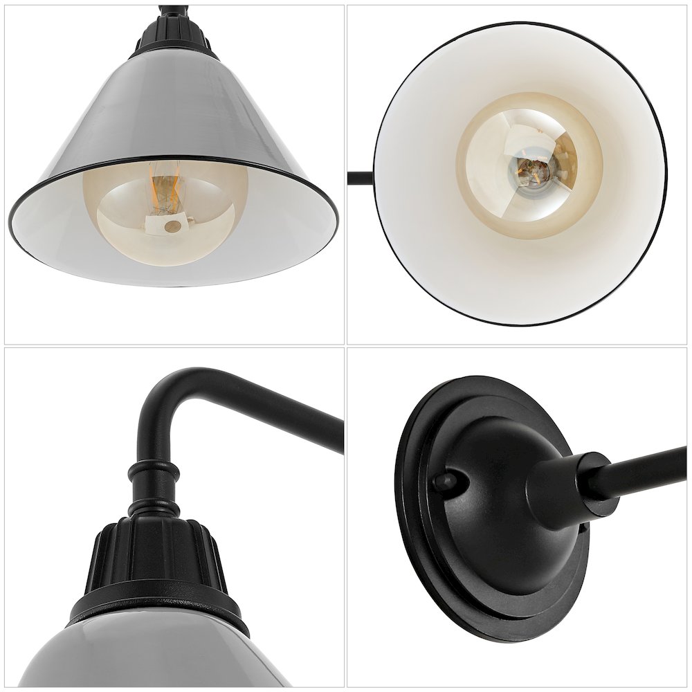 Industrial Indoor/Outdoor Iron Led Gooseneck Arm Outdoor Sconce. Picture 2