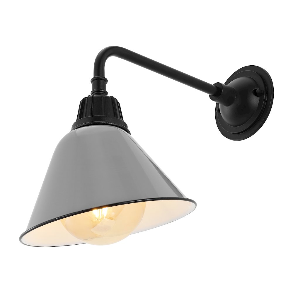 Industrial Indoor/Outdoor Iron Led Gooseneck Arm Outdoor Sconce. Picture 3
