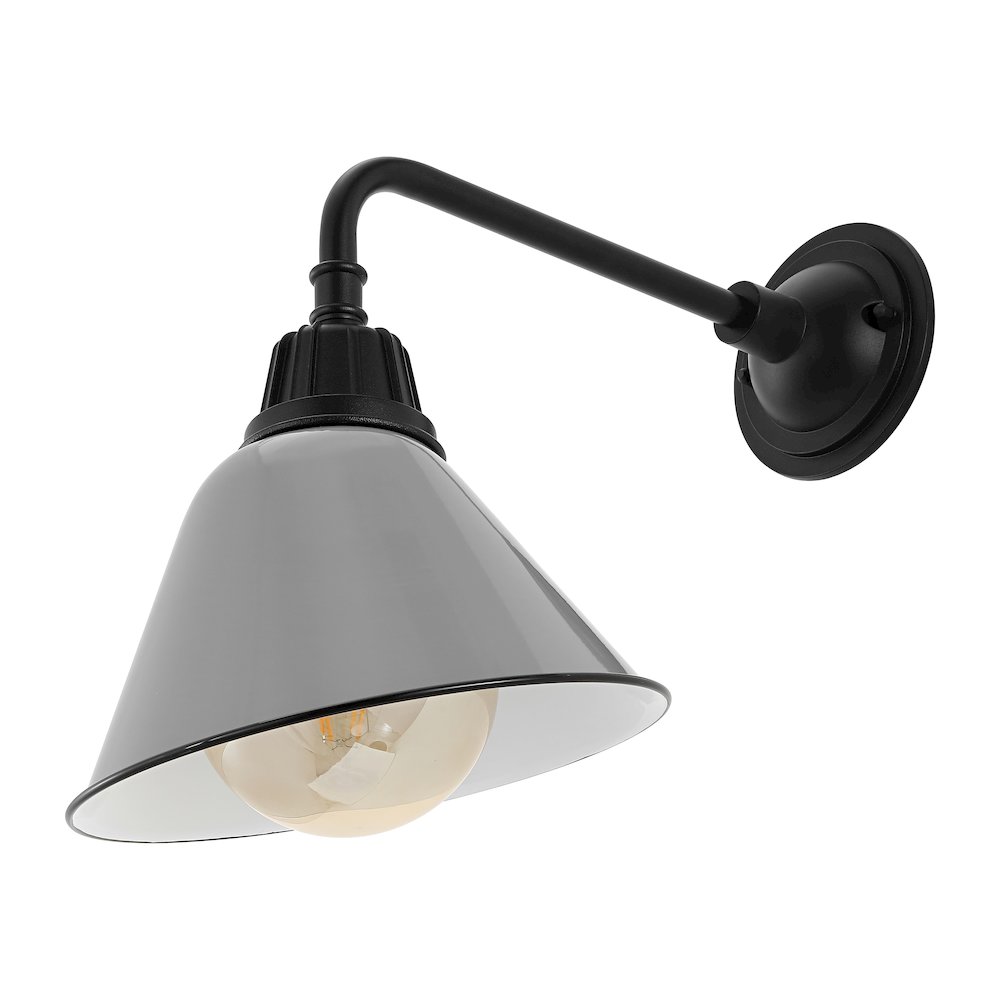 Industrial Indoor/Outdoor Iron Led Gooseneck Arm Outdoor Sconce. Picture 1