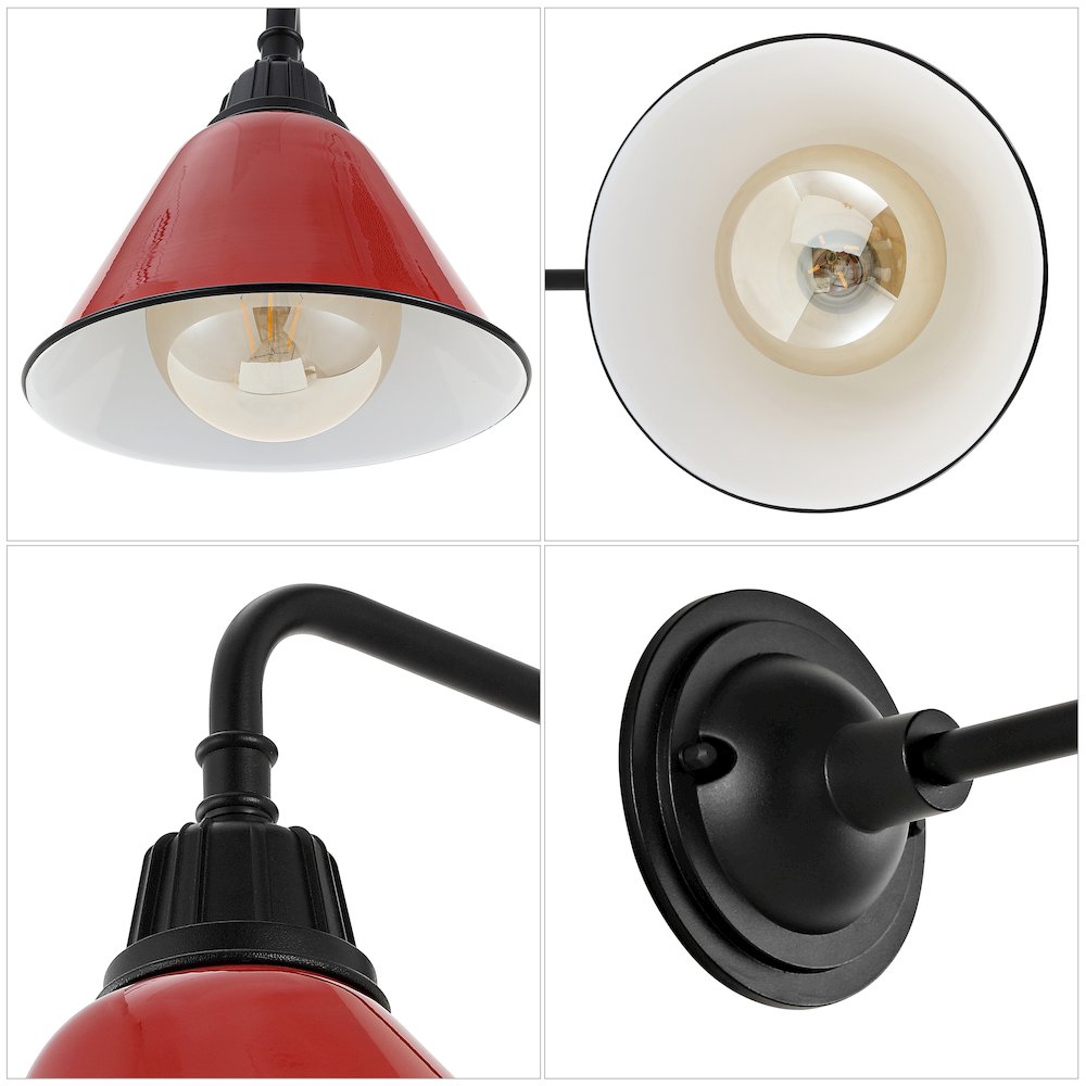 Industrial Indoor/Outdoor Iron Led Gooseneck Arm Outdoor Sconce. Picture 2