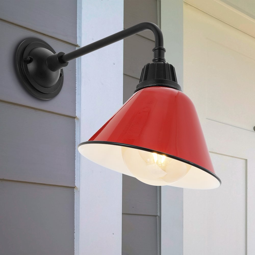 Industrial Indoor/Outdoor Iron Led Gooseneck Arm Outdoor Sconce. Picture 5