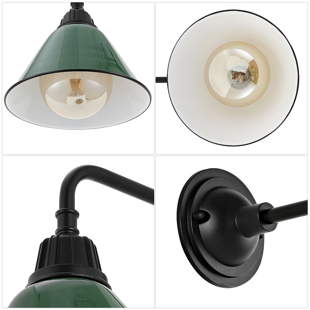 Industrial Indoor/Outdoor Iron Led Gooseneck Arm Outdoor Sconce. Picture 2