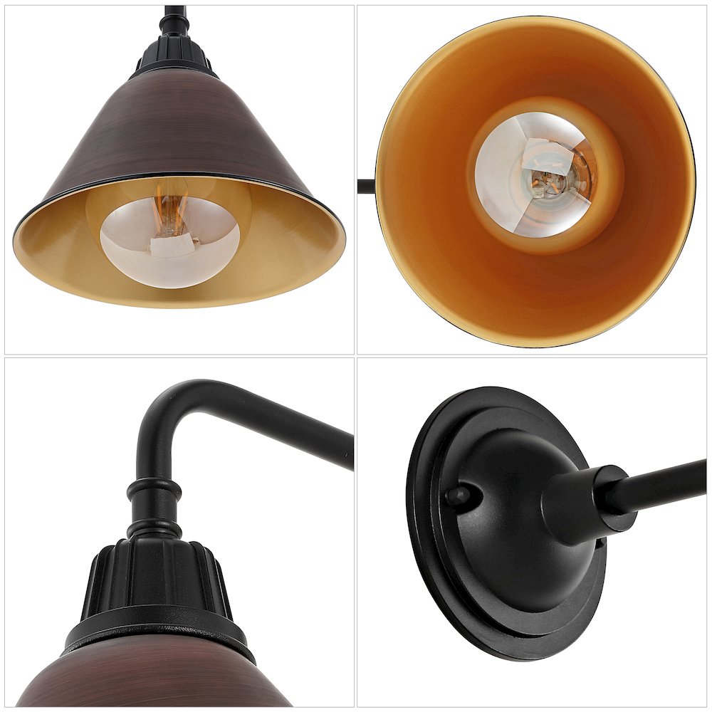 Industrial Indoor/Outdoor Iron Led Gooseneck Arm Outdoor Sconce. Picture 2