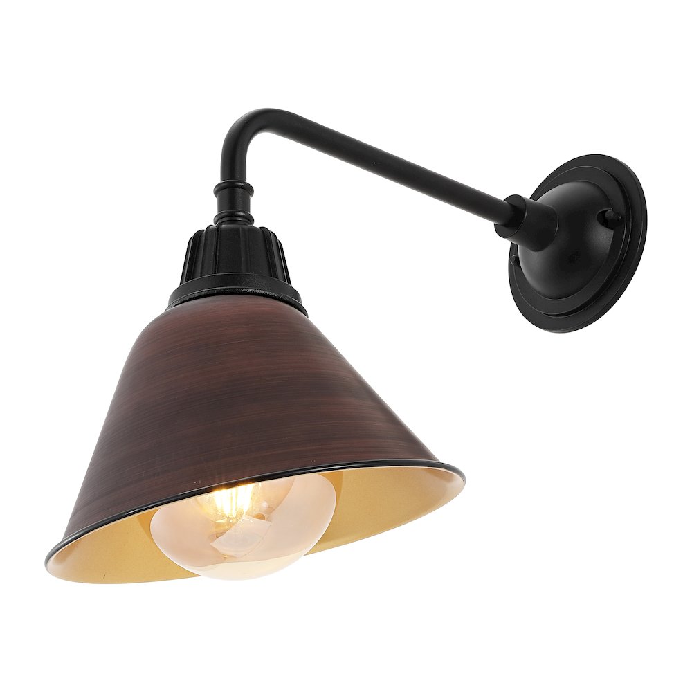 Industrial Indoor/Outdoor Iron Led Gooseneck Arm Outdoor Sconce. Picture 3