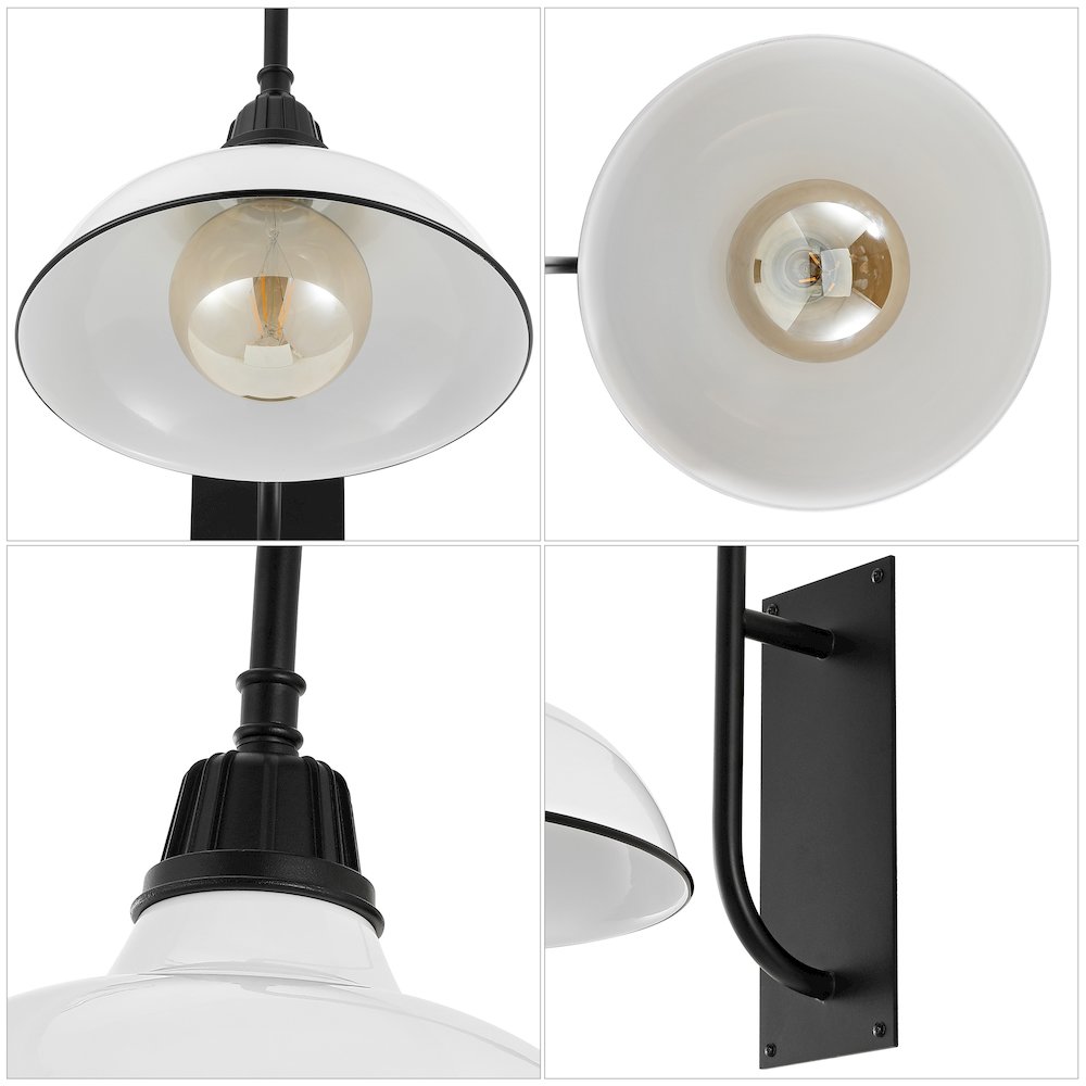 Industrial Indoor/Outdoor Iron Led Gooseneck Arm Outdoor Sconce. Picture 2