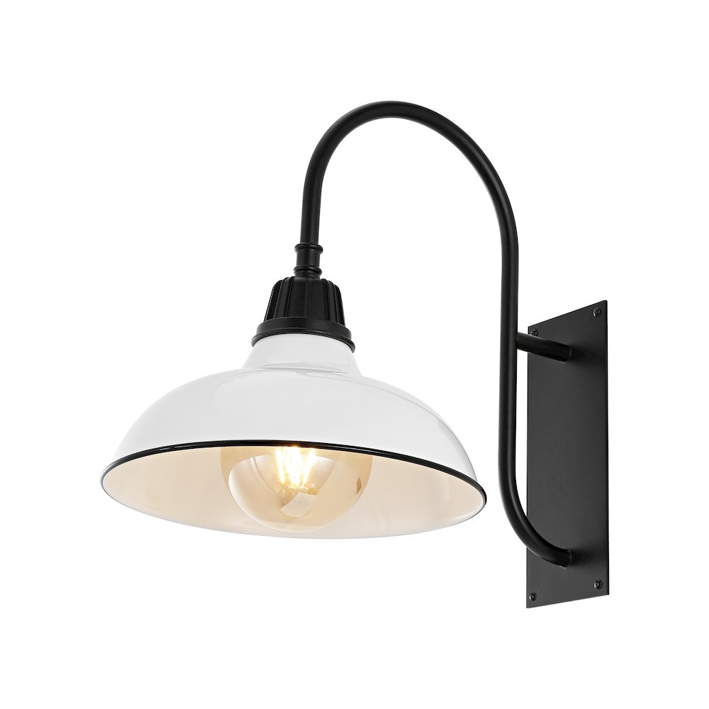 Industrial Indoor/Outdoor Iron Led Gooseneck Arm Outdoor Sconce. Picture 3