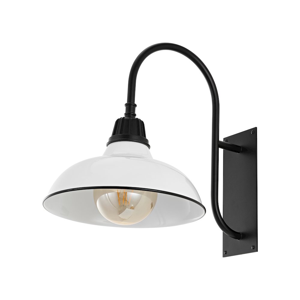 Industrial Indoor/Outdoor Iron Led Gooseneck Arm Outdoor Sconce. Picture 1