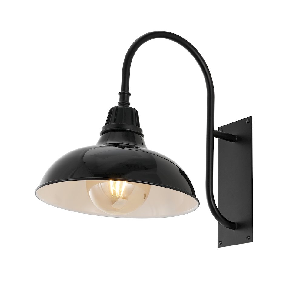 Industrial Indoor/Outdoor Iron Led Gooseneck Arm Outdoor Sconce. Picture 3