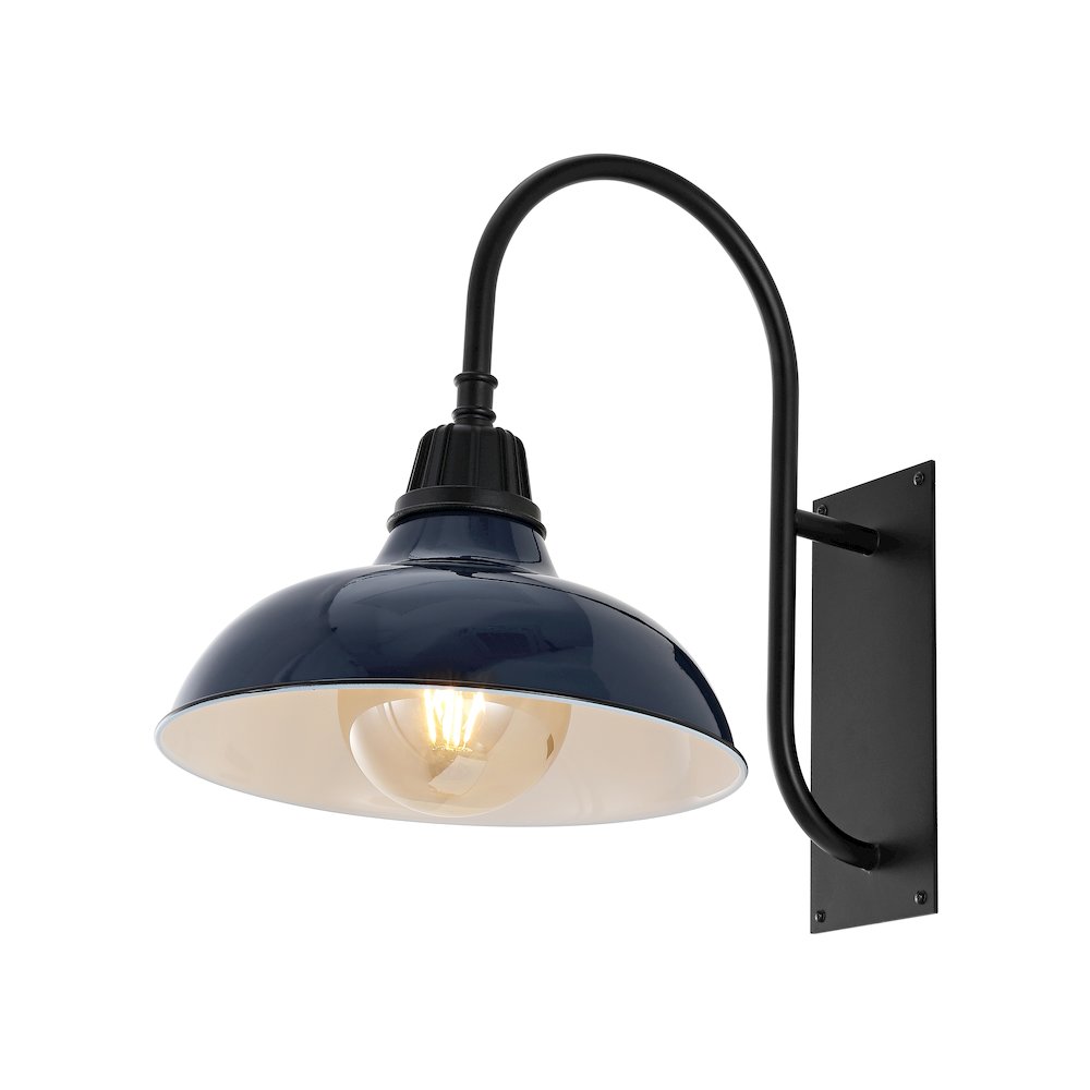 Industrial Indoor/Outdoor Iron Led Gooseneck Arm Outdoor Sconce. Picture 3