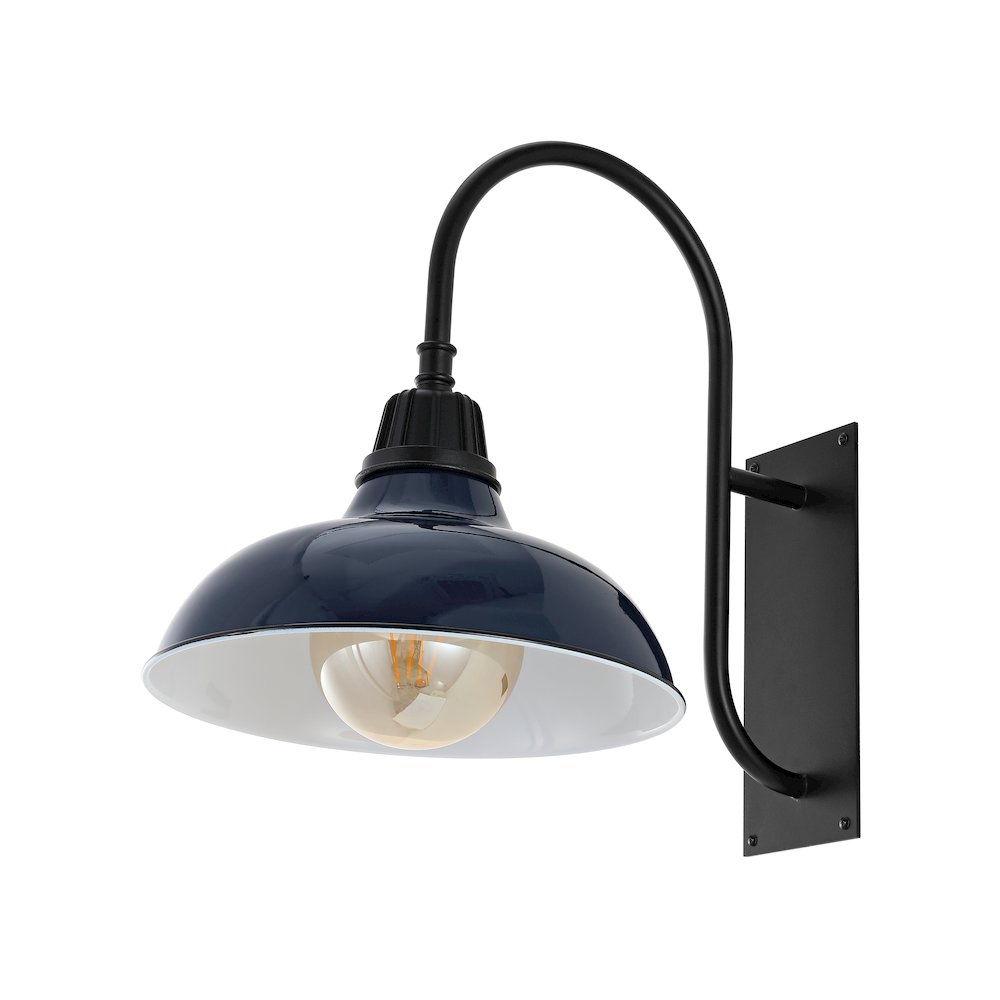 Industrial Indoor/Outdoor Iron Led Gooseneck Arm Outdoor Sconce. Picture 1