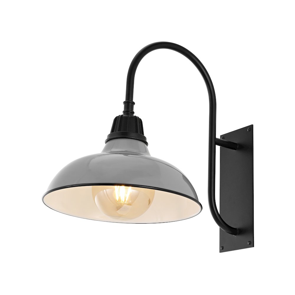 Industrial Indoor/Outdoor Iron Led Gooseneck Arm Outdoor Sconce. Picture 3