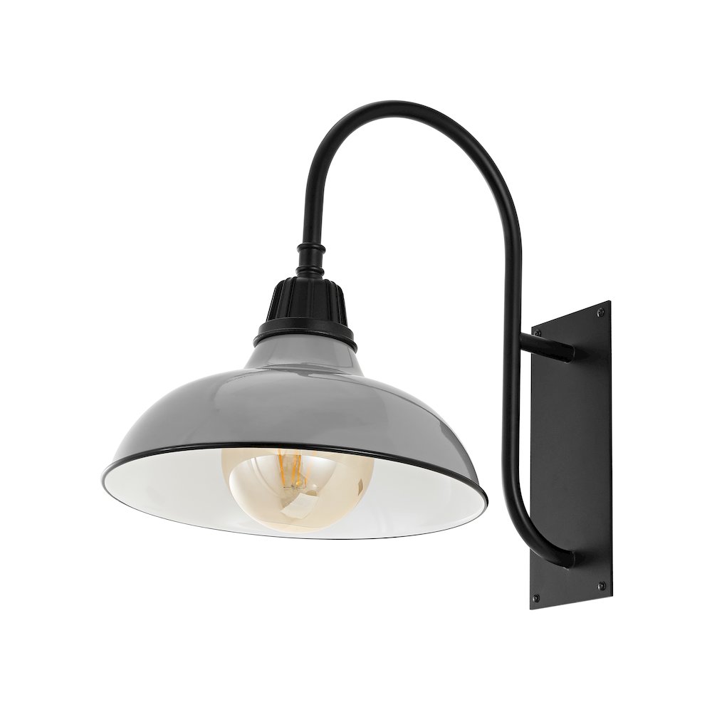 Industrial Indoor/Outdoor Iron Led Gooseneck Arm Outdoor Sconce. Picture 1
